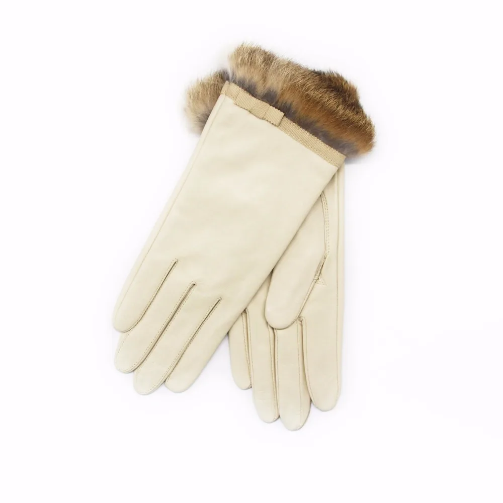 2020 осень-зима кожаные перчатки новые женские мех плюс бархатные плотные теплые