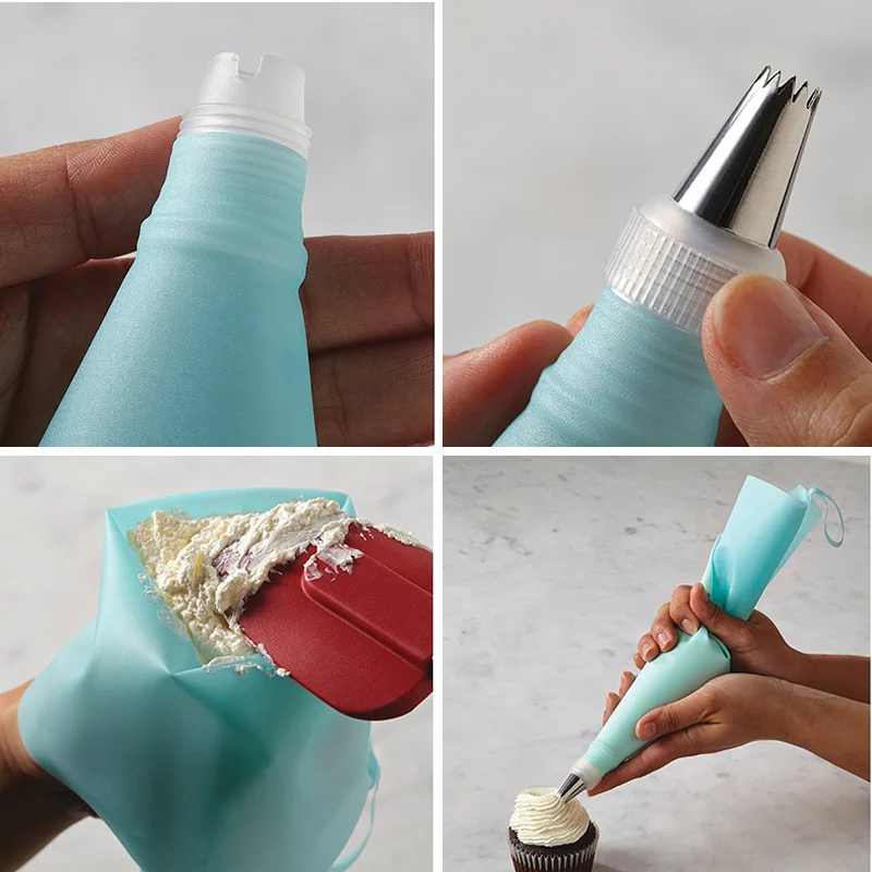 FEBWIND DIY силиконовый Кондитерский Мешок кондитерский мешок многоразовый для крема