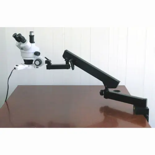 Микроскоп с шарнирным увеличением AmScope 7X-45X флуоресцентсветильник + 1.3MP Digital |