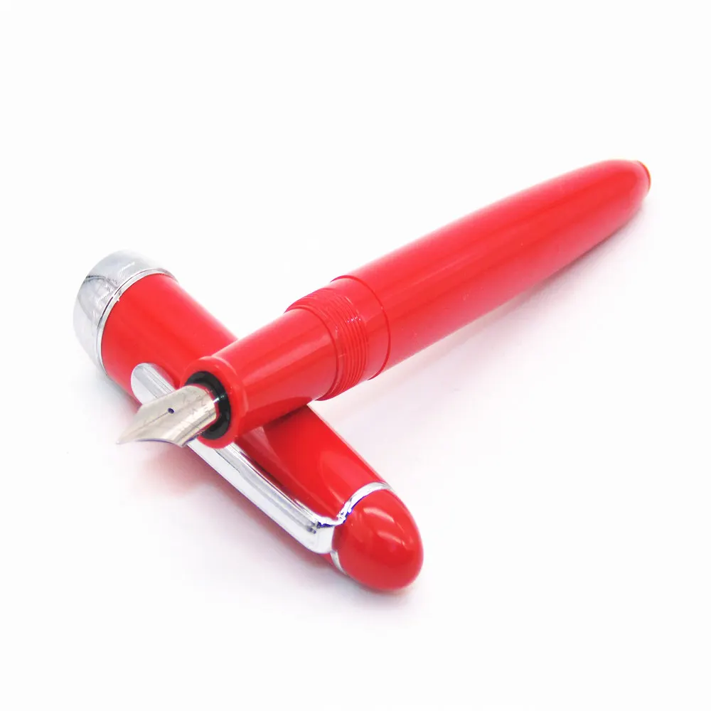 Jinhao 992, различные 12 цветов, спиральные круглые интерфейсные типы, Офисная Студенческая перьевая ручка, Новинка - Цвет: Red