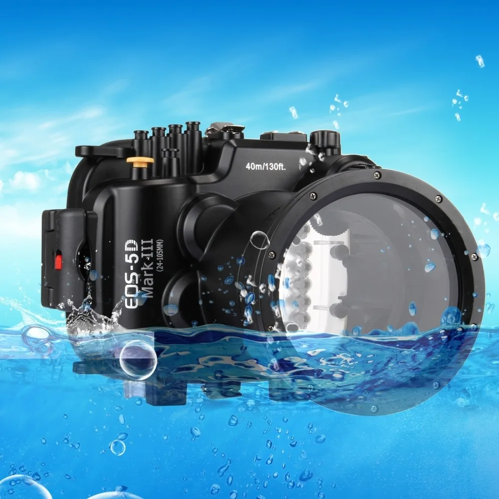

PULUZ 40m Underwater Depth Diving Case Waterproof Camera Housing for Canon EOS-5D Mark III