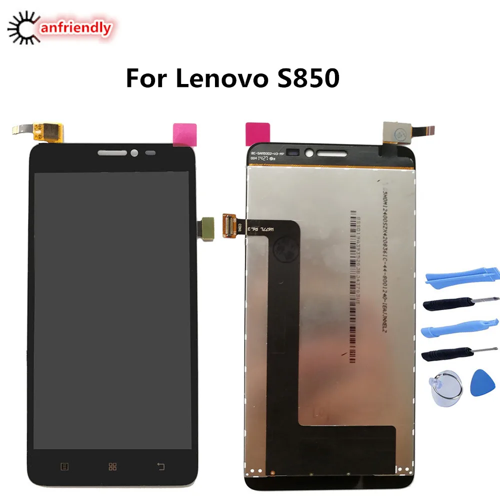 Para Lenovo S850 S850T 5,0 "Pantalla LCD + pantalla t&aacute;ctil de reemplazo ensamblaje digitalizador para Lenovo S850 S 850 reparaci&oacute;n de pantalla-0