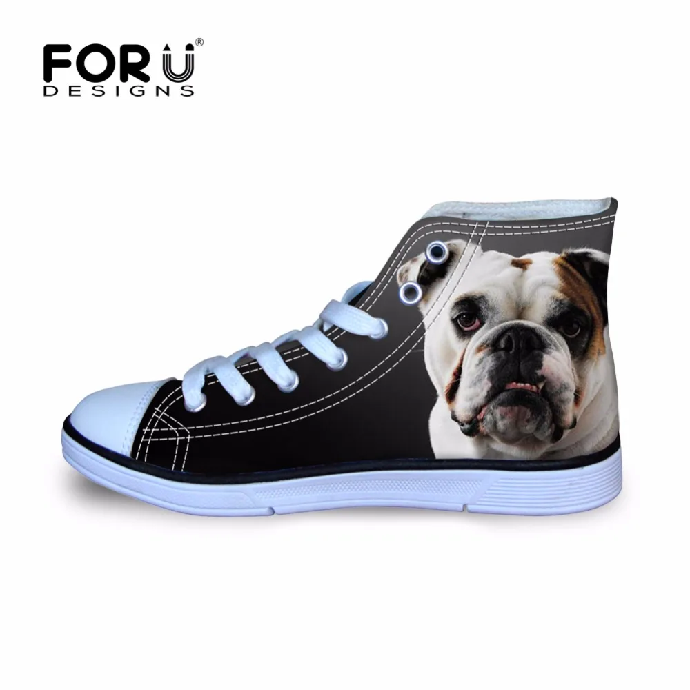 FORUDESIGNS/детская обувь для ходьбы с рисунком собак из мультфильма Хаски/Bulldog