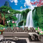 Фотобумага на заказ, объемная настенная бумага с изображением гор, водопада, природного ландшафта, большие настенные картины, домашний декор для гостиной