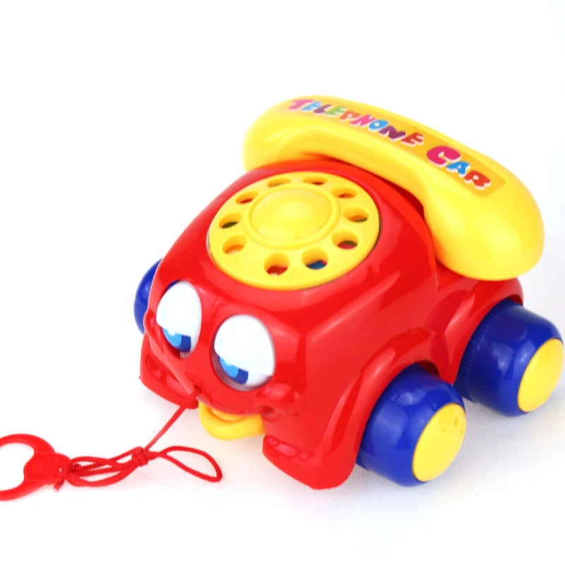 Children's Phone Toy Pull Car Learn Crawl Baby Musical Toys For Children Infant 1-2 Years Old Phones | Игрушки и хобби