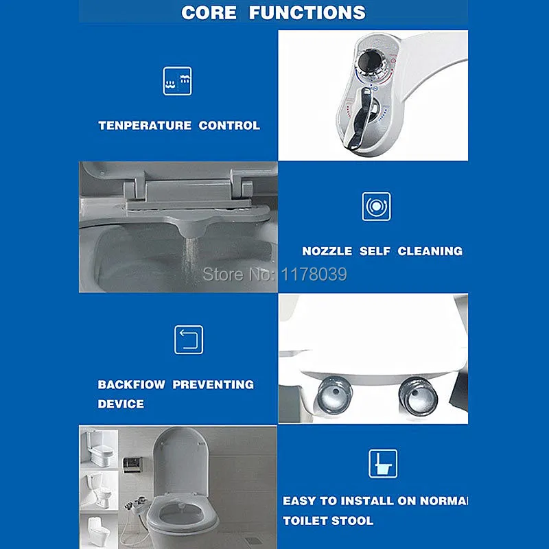 Горячая и холодная вода биде с женской чистящей стыковой насадкой