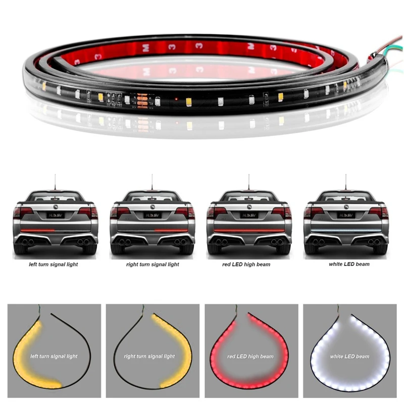 SITAILE Гибкая 12 В Автомобильная светодиодная сигнальная лампа полоса Свет задняя