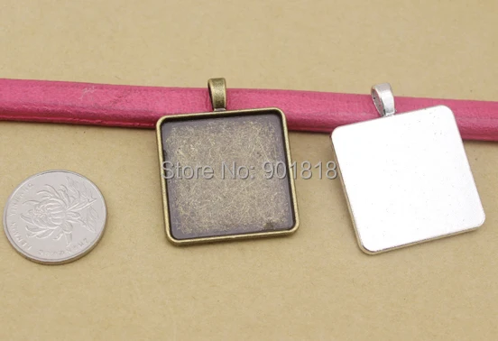 10 шт./лот Подвеска из металлического сплава (внутренний размер 30 мм) квадратная