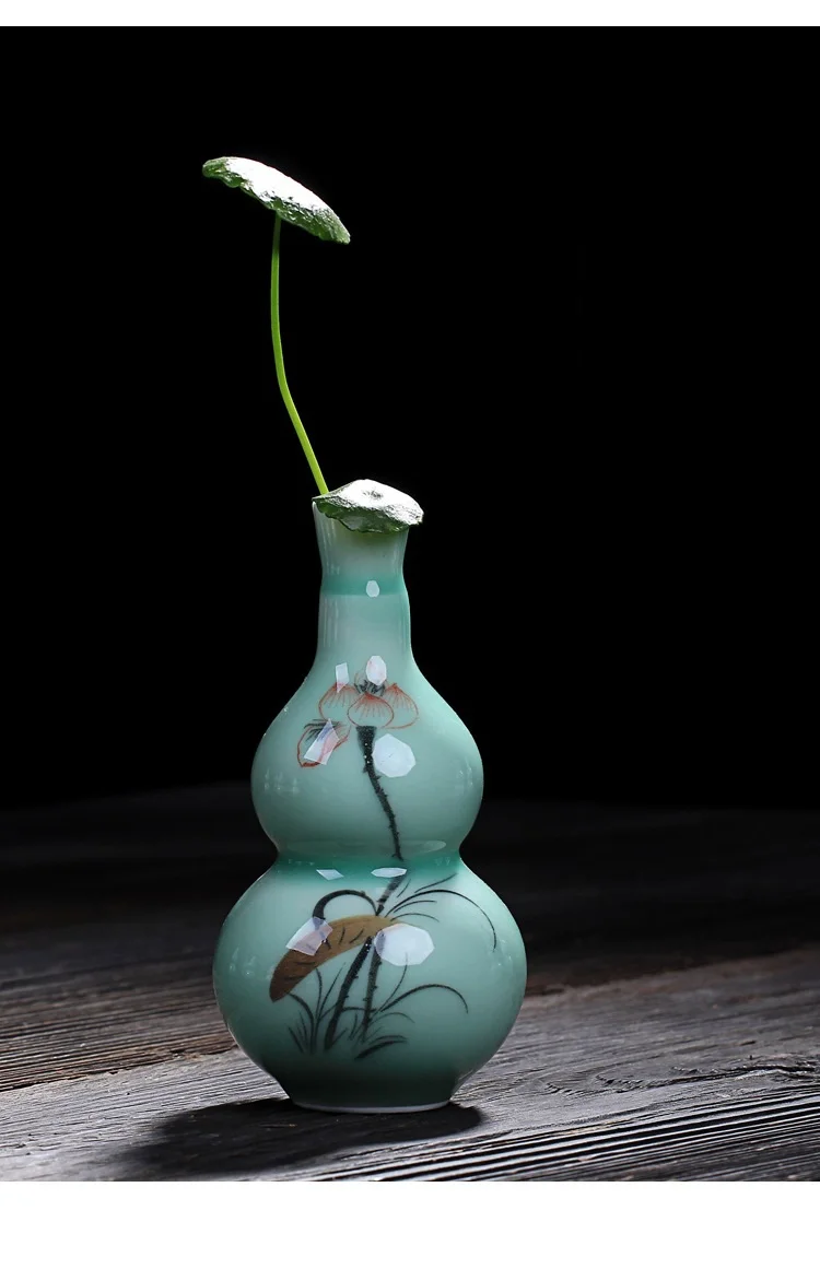 Керамическая ваза ручной росписи в форме тыквы креативное ремесло офисное