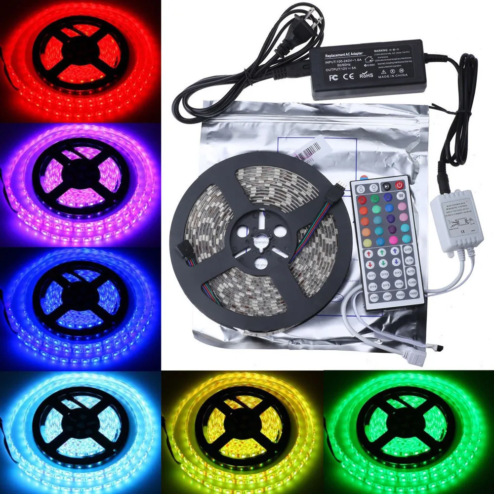 2018 Новинка Высокое качество 10 м RGB 5050 300 Led SMD гибкая световая полоса лампа + 44 ключа