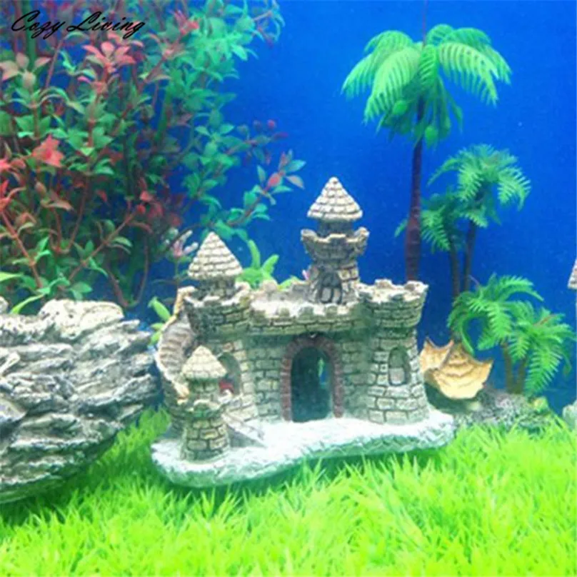11 5x10x6 5 см аквариум мультфильм смолы замки для аквариума замок украшения башня