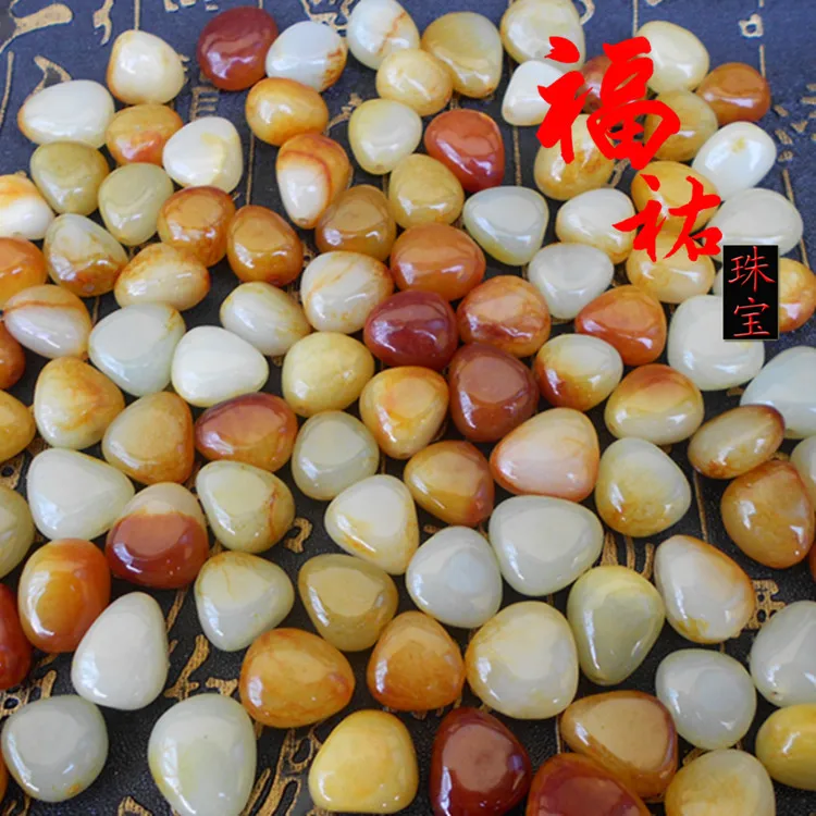 20 pcs Xinjiang Hetian jade seed material loose beads original stone bracelet necklace diy accessories accessor | Украшения и