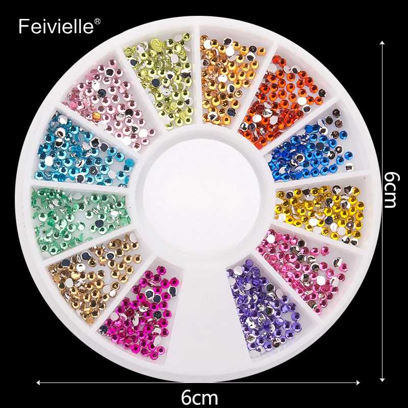 Новинка стразы Feivielle 1 5 мм аксессуары для дизайна ногтей искусственные 3d