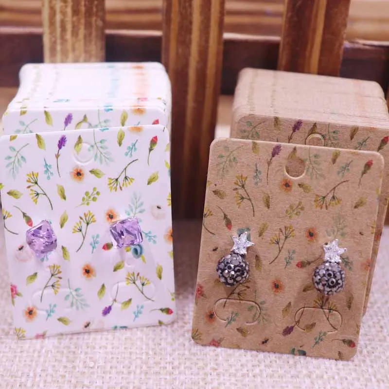 100 шт. Новые diy Ювелирные изделия дисплей карты серьги 4x5 см подвешенная бирка DIY