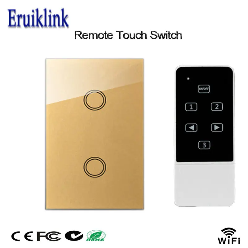 Настенный высветильник ель Eruiklink для умного дома 2 клавиши 433 МГц|2 gang way|switch switchswitch