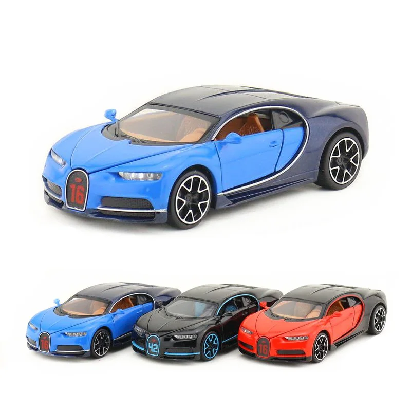 

1:32 Scale/Diecast Metal Toy Model/Bugatti Chiron Super Sport Car/Sound & Light/Pull back Educational Collection/Children/Gift