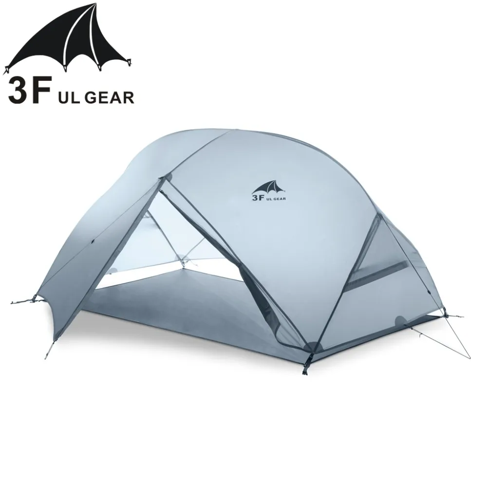 3F UL GEAR 2 человека палатка для кемпинга 4 сезона 15D с ковриком уличная Ультралегкая