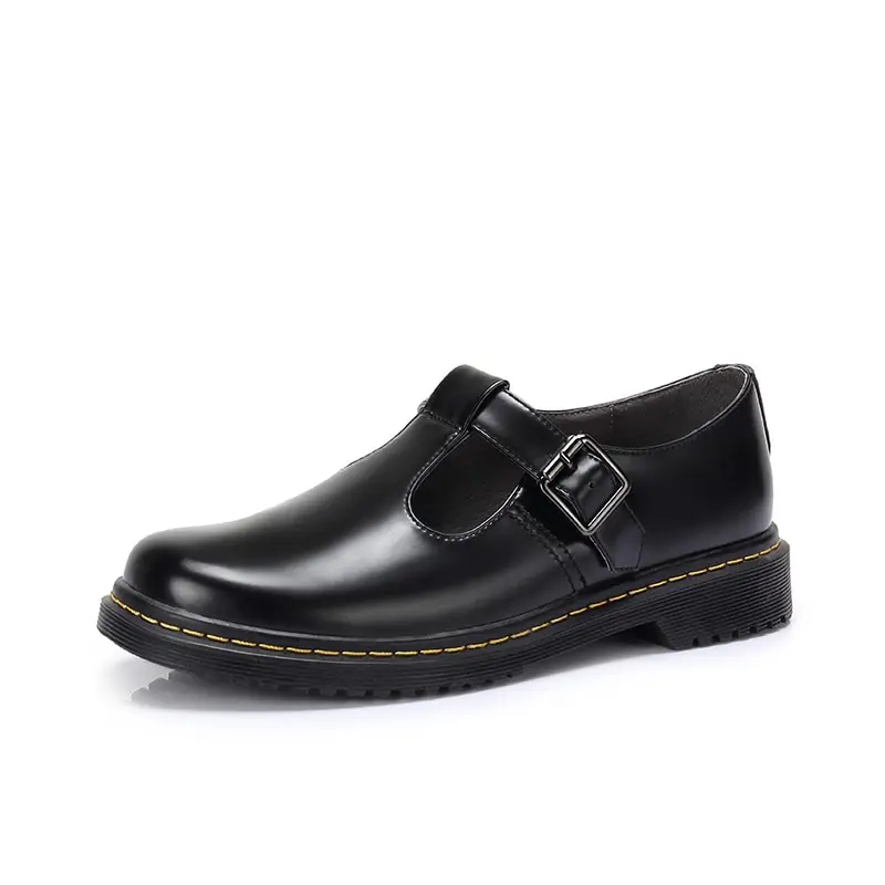 A91893646Black CAMEL/Женская обувь новые женские туфли-лодочки в стиле ретро английский пряжка-держатель на низком каблуке удобные женские весенние сандалии - Цвет: A91893646Black