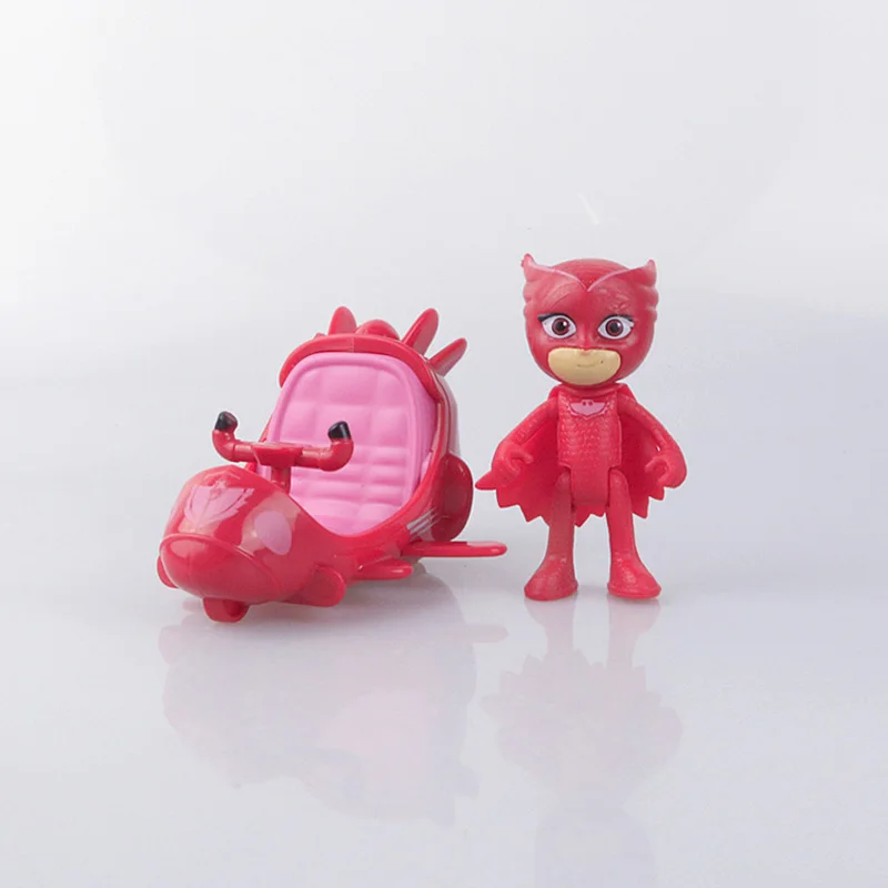 3 шт. pjmasks мультфильм модель с дирижабля символов Catboy Гекко плащ фигурку Коллекция