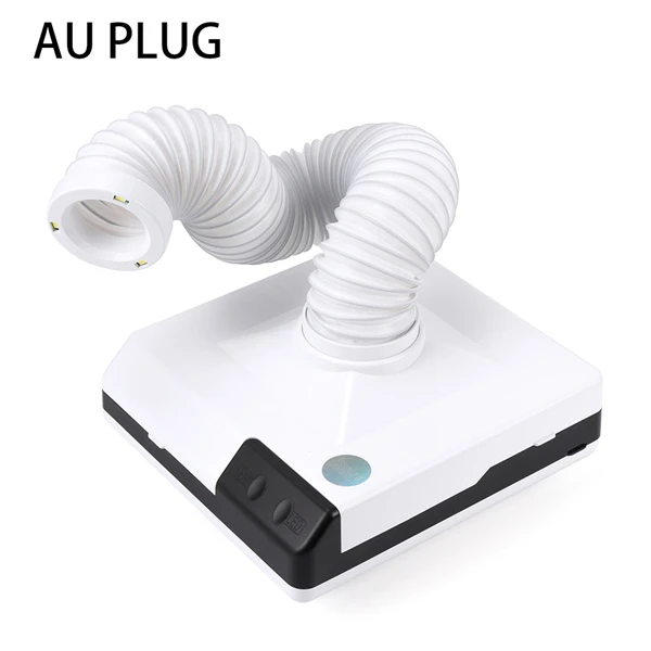 AU PLUG 60 Вт Мощный пылесборник для маникюра, пылесос для маникюра, вентилятор для маникюра, всасывающий пыль, 3 светодиода для освещения, 560 м - Цвет: AU PLUG