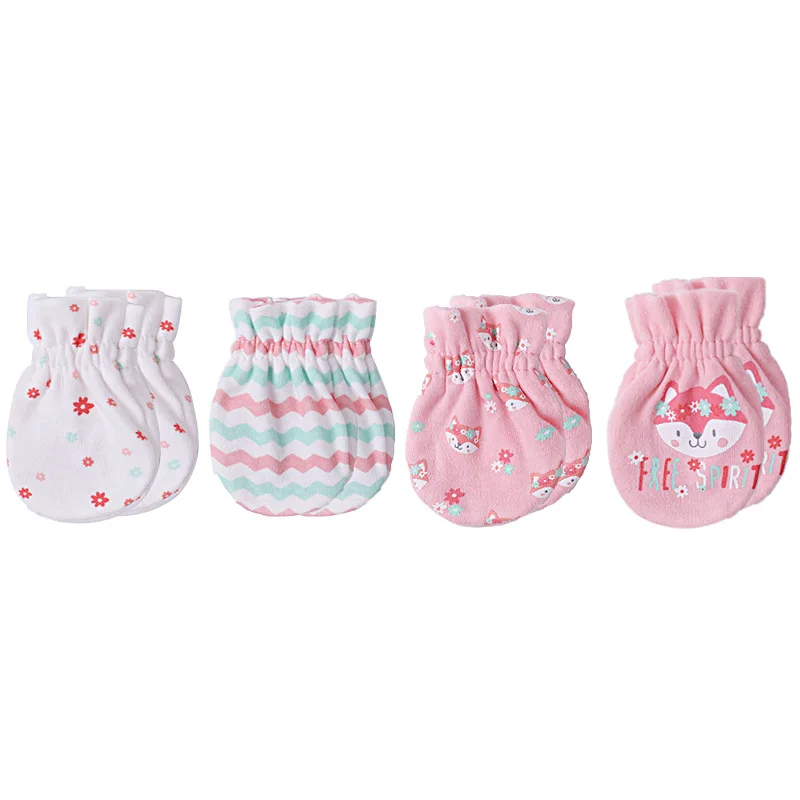 От 0 до 6 месяцев Kiddiezoom Детские хлопковые варежки с рисунком для новорожденных