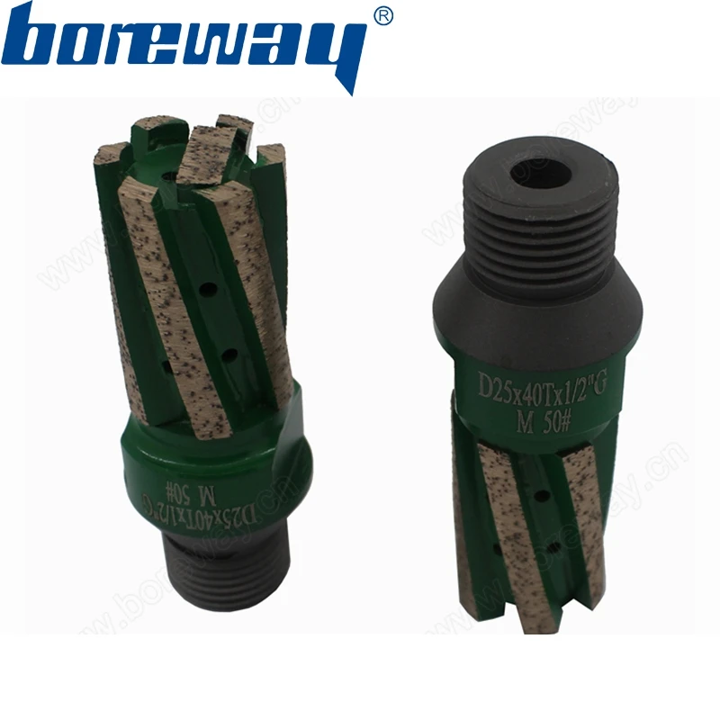 Boreway Поставка кусок 50 # D25 * 40T 1/2 &quotG CNC алмазные фрезы с усиленным дном для