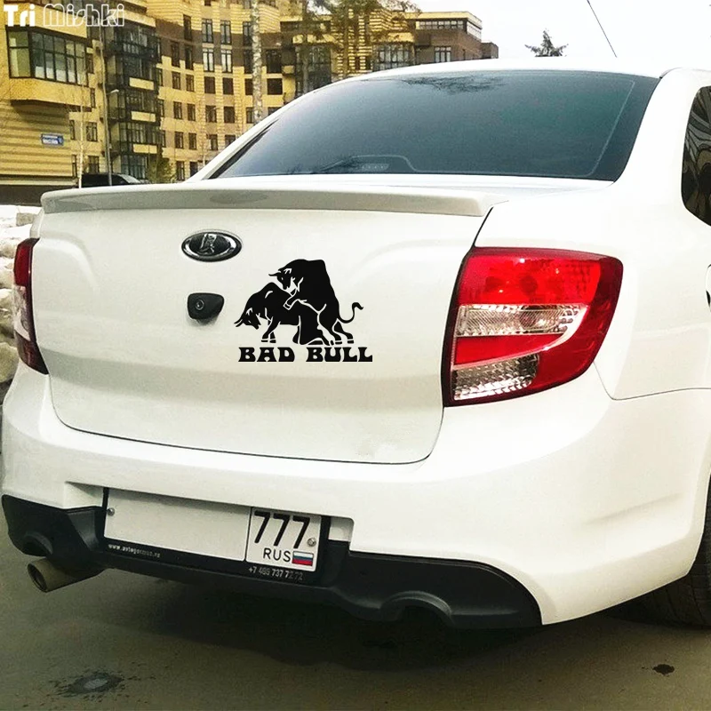 Tri Mishki 14 7 х 20 см плохой бык Смешные автомобильные Стикеры Авто Мото виниловые