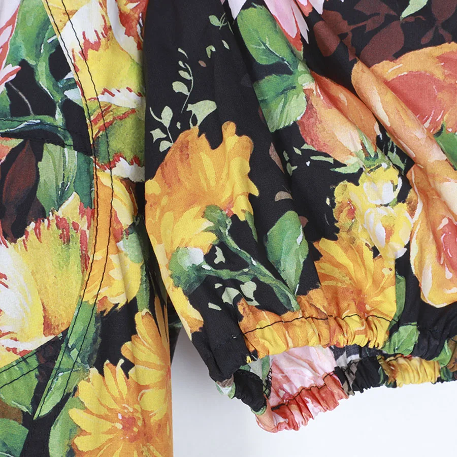 Женское летнее пляжное платье роскошное с короткими рукавами и разноцветным