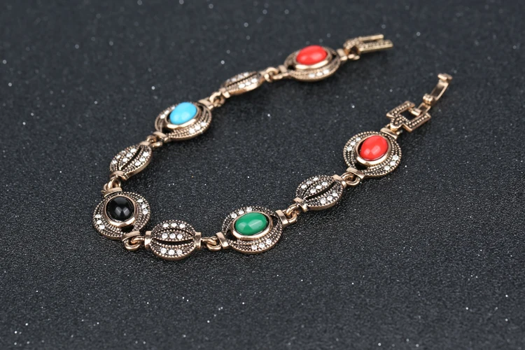 Винтажный браслет для женщин розовое золото овальные полимерные браслеты с