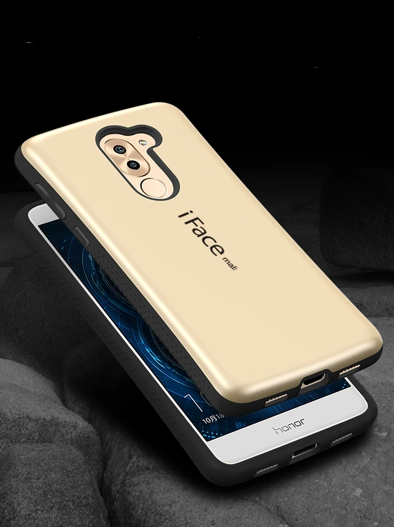 Противоударный чехол для huawei Honor 6X, чехол Iface mall, цветная кривая, пластиковый, противоскользящий чехол для huawei mate 9 Lite GR5 6X, чехол