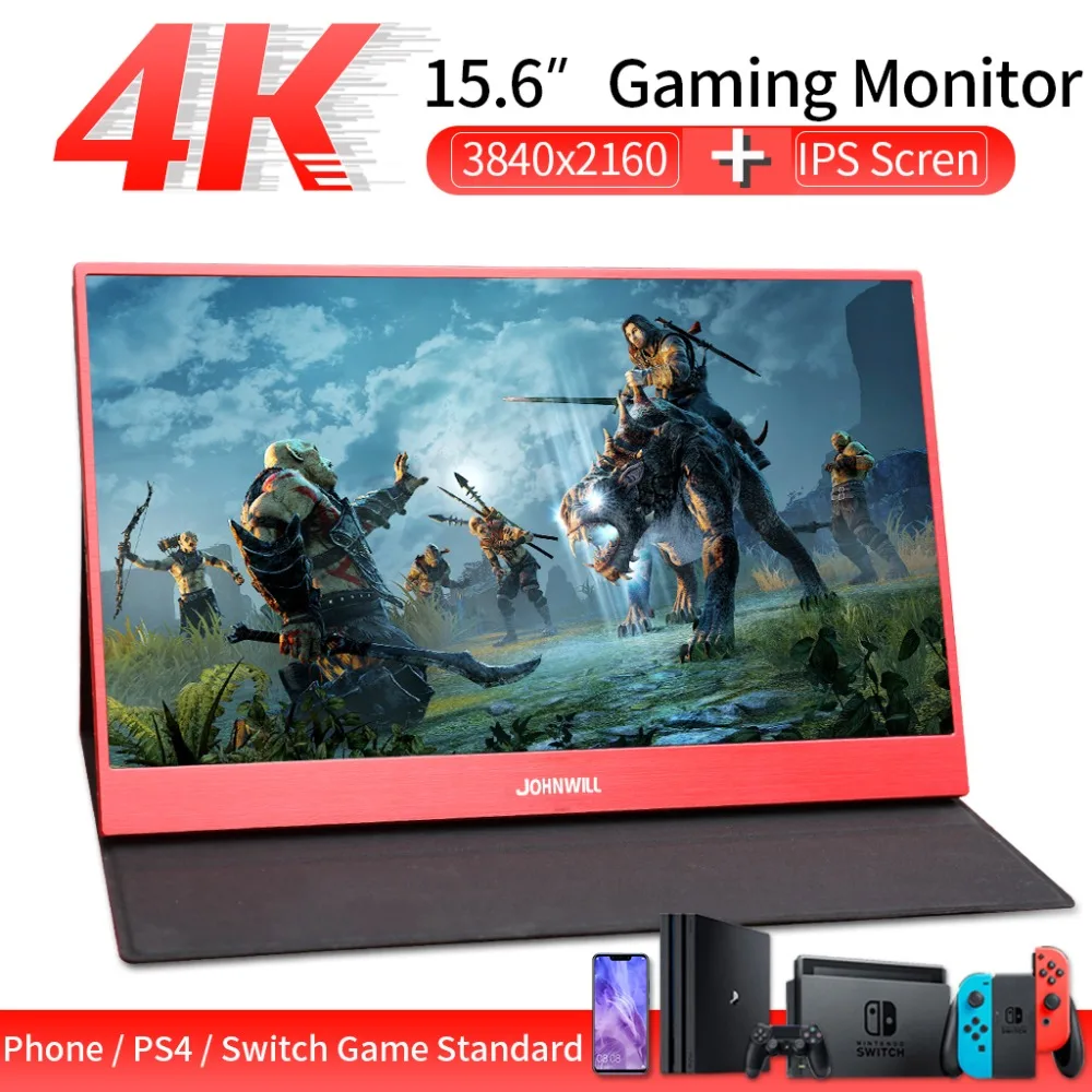 15,6 дюймов 4K монитор LCD3840X2160 ips 2HDMI DP type-C usb переносной экран 60FPS Видео игровой монитор для PS4 Pro/xbox OneX