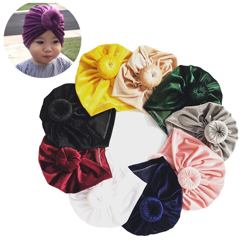 

Fashion Cute children headband Handmade pleuche Donut knot Elastic hair bands Turban Hat kids girls hairbands headwear Headdress