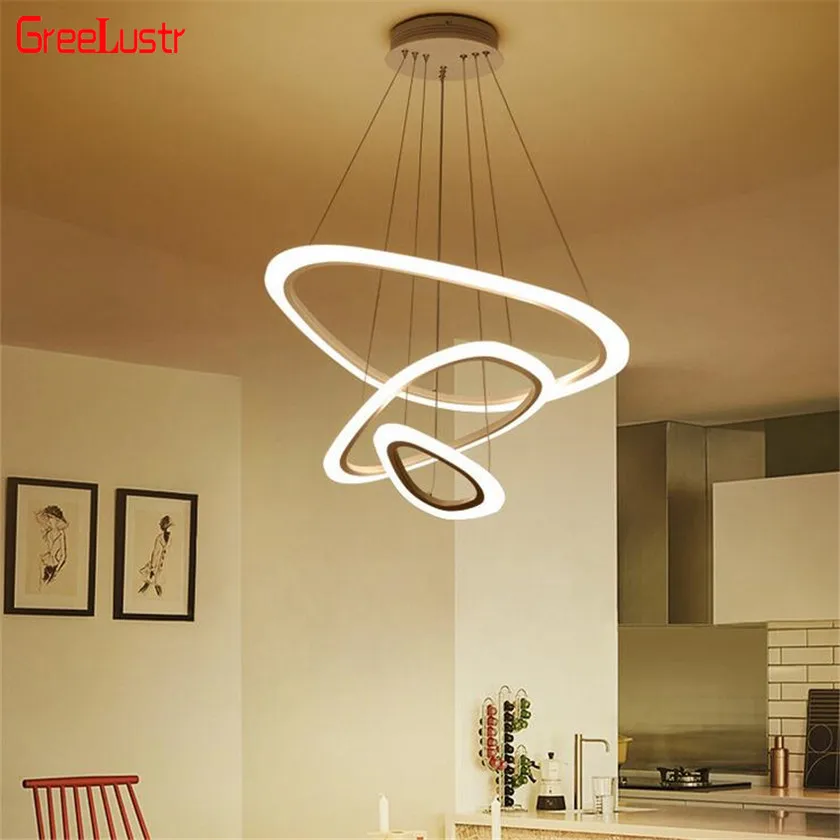 Светодиодный светильник для столовой из акрила и алюминия|led chandelier|chandeliers for dining