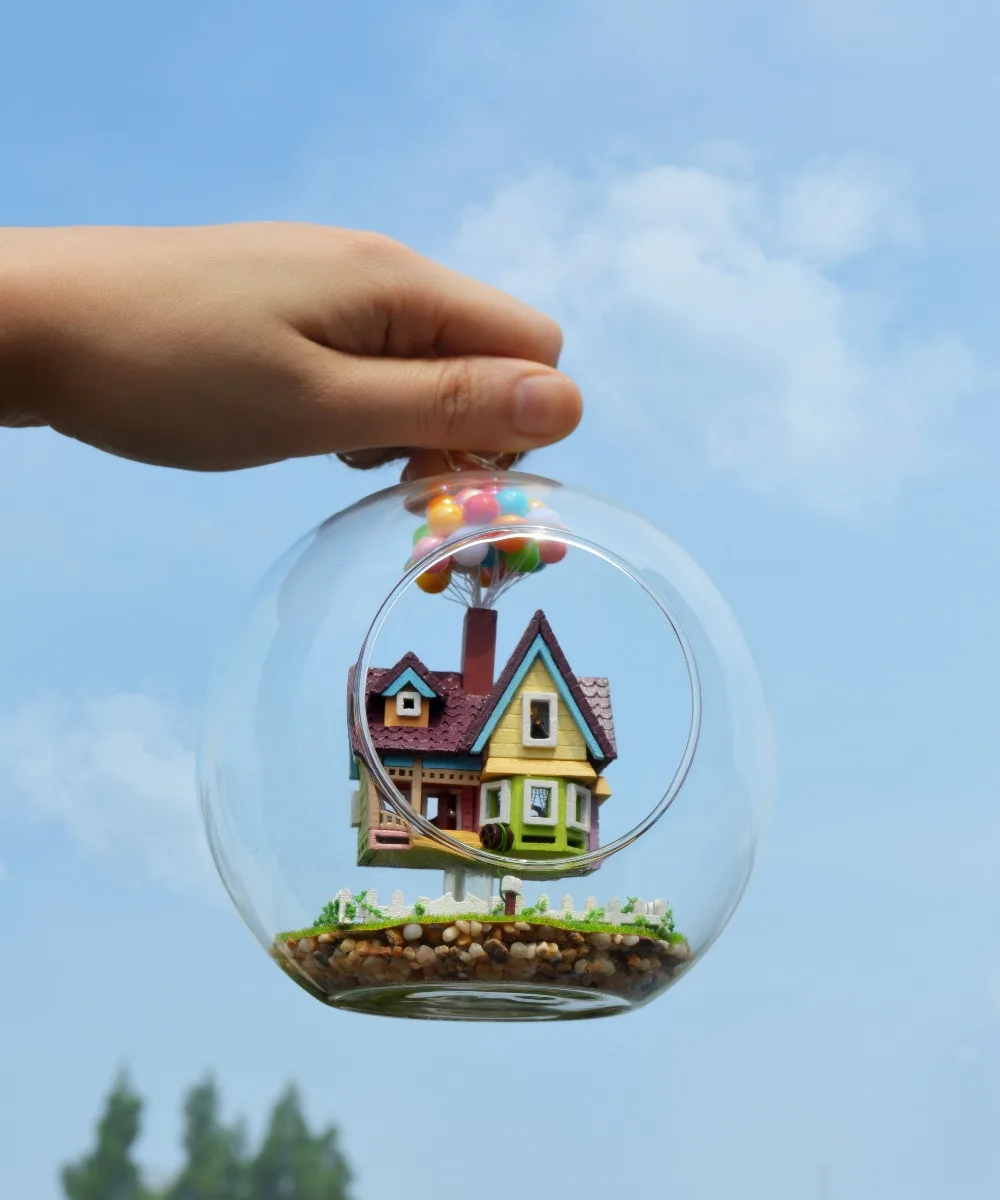 Горячая DIY стеклянный шар 3D миниатюрная Сборная модель креативный дневник строительный кукольный домик наборы с милыми фунтурами праздничные подарки