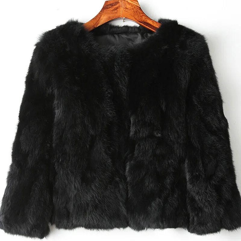 

Nice Faux Fur Coats 2/4 Sleeve Thicken Warm Winter Jackets Women Fashion Streetwear Cardigans Outerwears Plus Size 2X 7Q2128