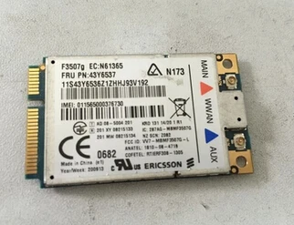 Ericsson F3507G 2G 3G HSDPA 7 2 Мб GSM GPRS GPS FRU:43Y6537 WWAN Беспроводная WLAN карта для Thinkpad X200T T400 W500|hsdpa