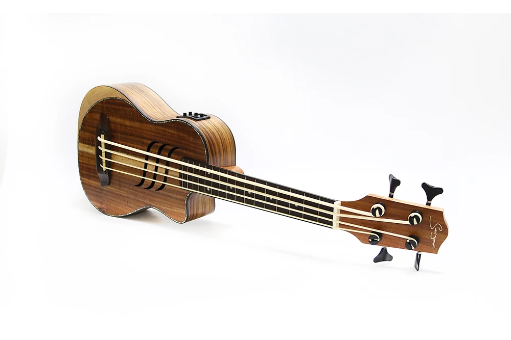 Электрическая твердая Акация укулеле бас-гитара 30 дюймов Ubass Гитара 30 дюймов 4 струны мини УКУ электро-гитары Пикап скульптура