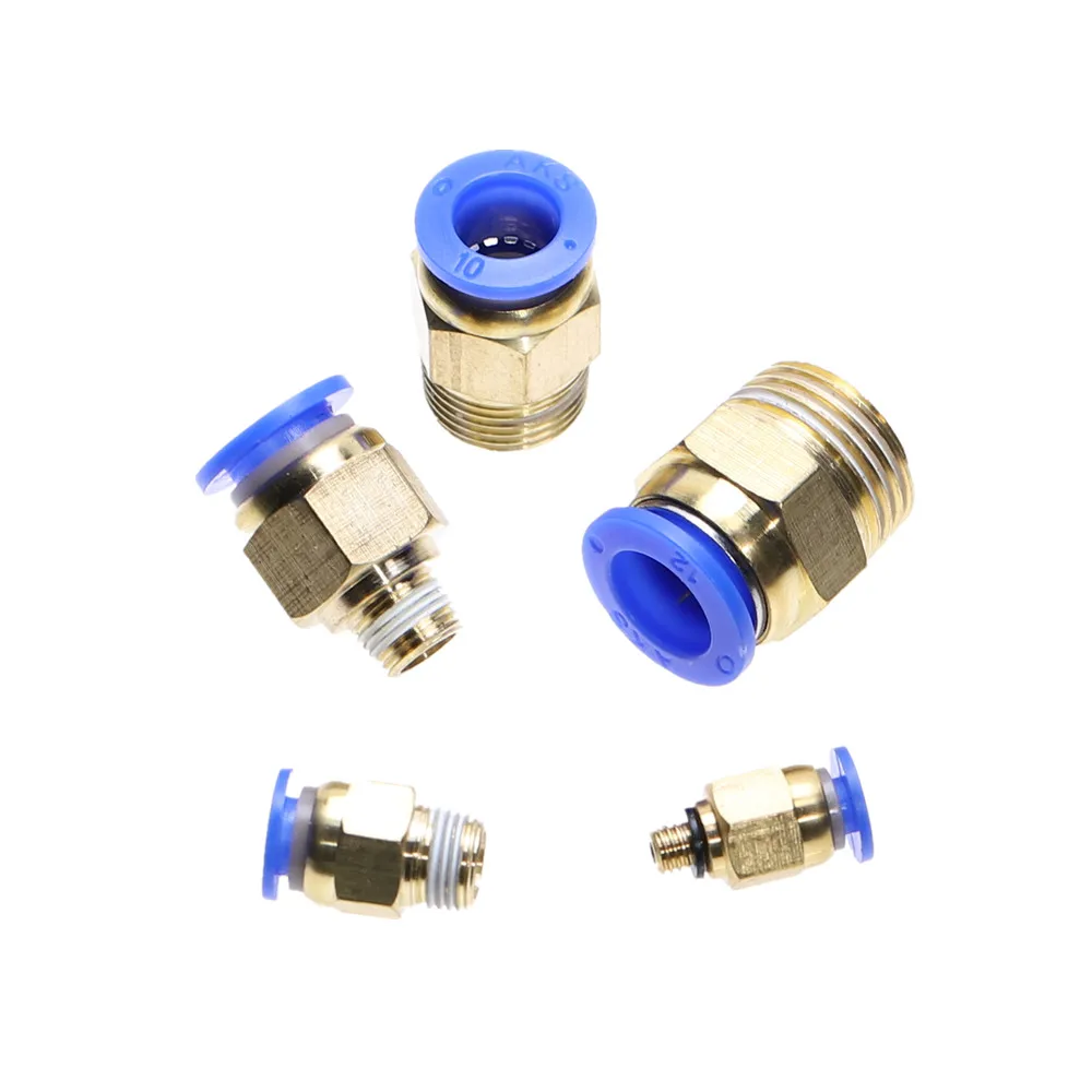 1/8 ''1/4'' 3/8 ''1/2'' Male-4 6 8 10 12 14 16 мм прямой нажимной Пневматический фитинг для подключения деталей воздушного компрессора