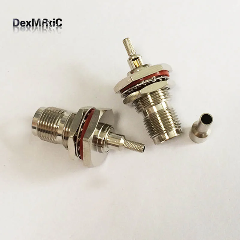 Коннектор коаксиальный с разъемом TNC RF зажим RG316 RG174 LMR100 прямой никелированный
