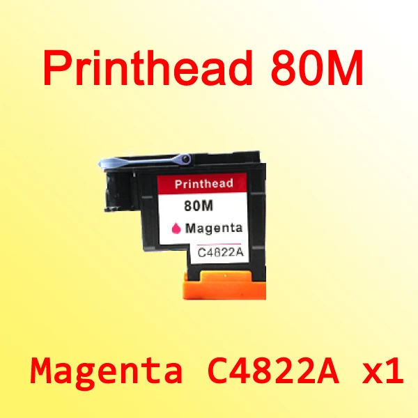 1 пара для hp 80 Designjet 1000 1050c 1055 см C4822A пурпурная печатающая головка 80|hp designjet 100|designjet