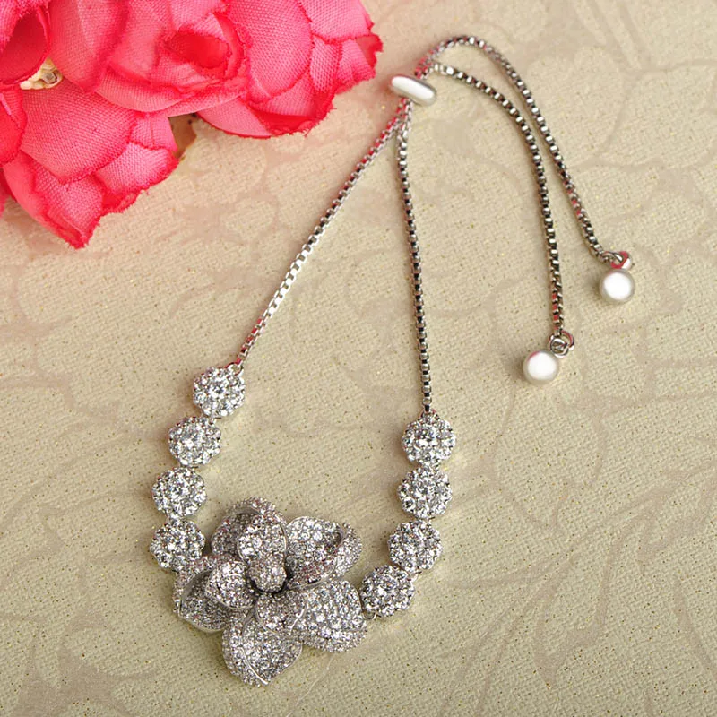 MECHOSEN изысканное красивое ожерелье с цветком серьги браслет ювелирный набор