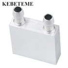 Охладитель для жидкой воды KEBETEME, основной алюминиевый блок теплоотвода 40*40 мм, серебристый, для ПК, ноутбука, процессора