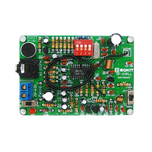 LEORY FM стерео передатчик Модуль MP3 рекордер DIY комплект радиостанции