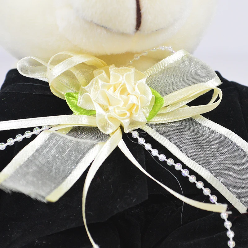 

15cm Shipping, Genuine Wedding Couple Bear,Plush toy 2pcs