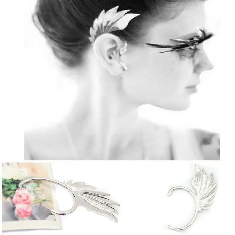 1 шт. новинка панк рок металлические ангельские ушки манжеты серьги обруч для