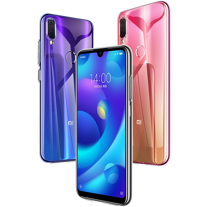 Чехол для Xiaomi Redmi Note 7 Pro прозрачный мягкий чехол из ТПУ с кристаллами прозрачные