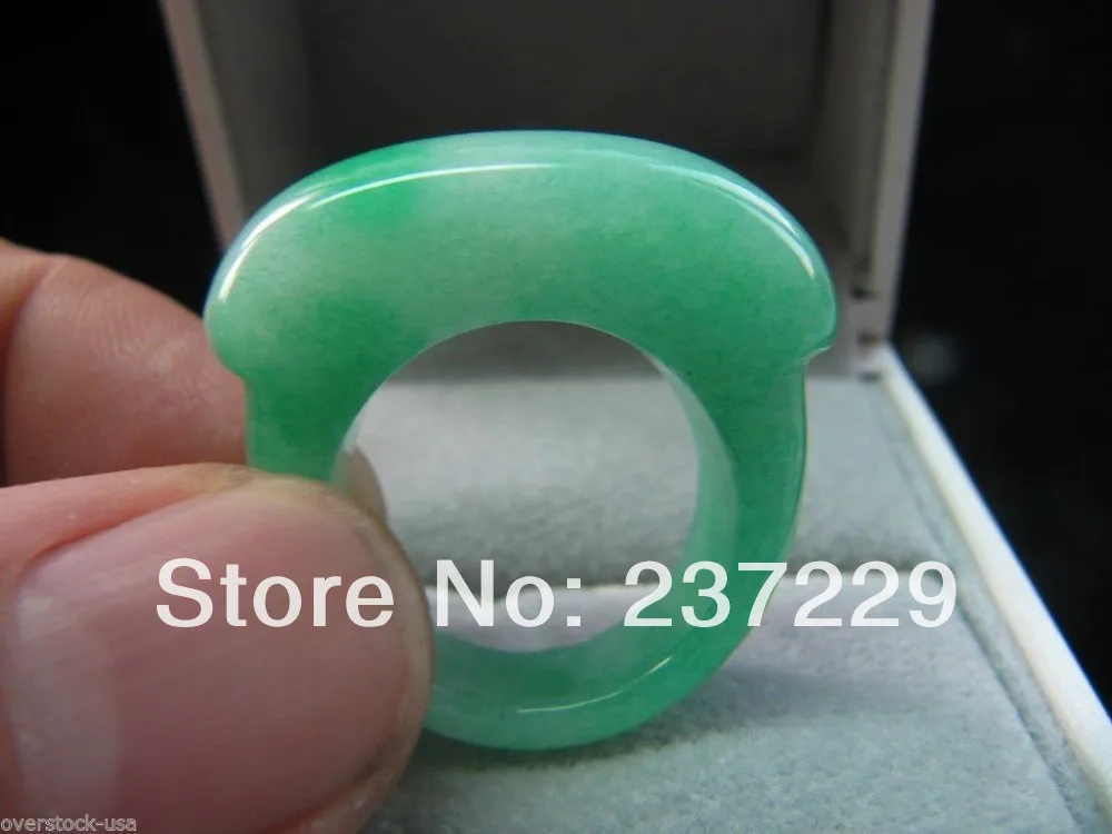 Хит продаж китайский зеленый нефрит/жадеитовое кольцо/размер|jadeite ring|ring