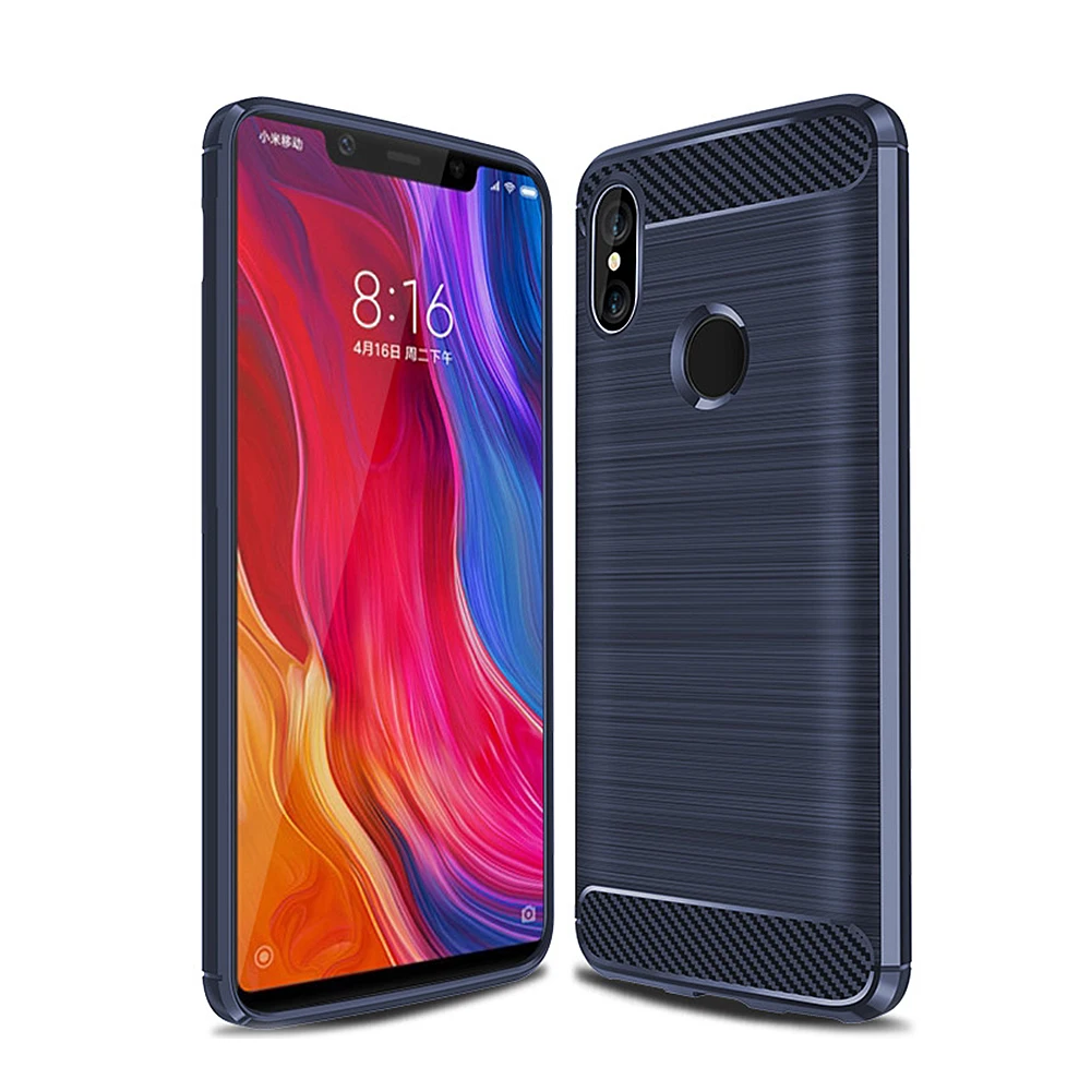 Blue Чехол для телефона для xiaomi redmi note 5, 6 pro, чехол, задняя крышка, ТПУ, силикон, для xiaomi mi 8, a2, lite, mi x, 3, max, 3, pocophone, f1, чехол s - Цвет: Blue