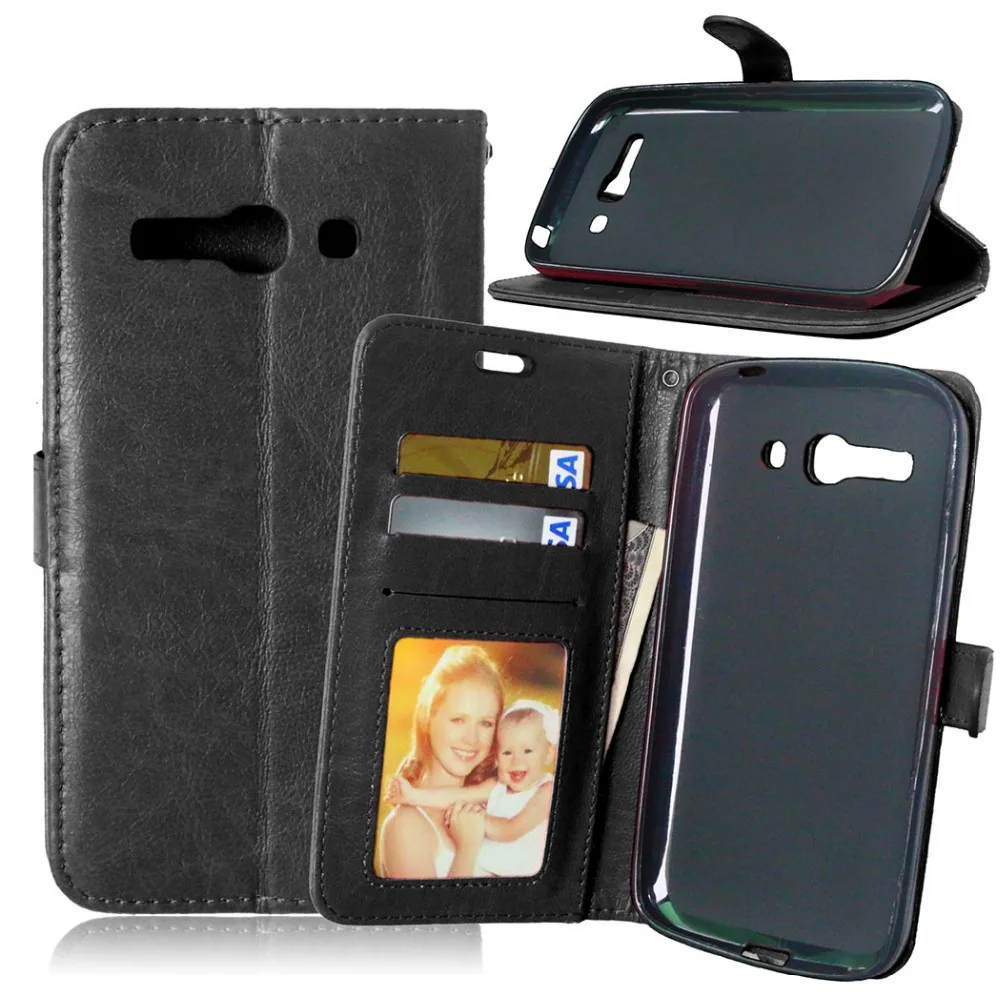 Телефон Случаях Урожай Роскошь Бизнес Флип Чехол Держатель Кожаный Бумажник