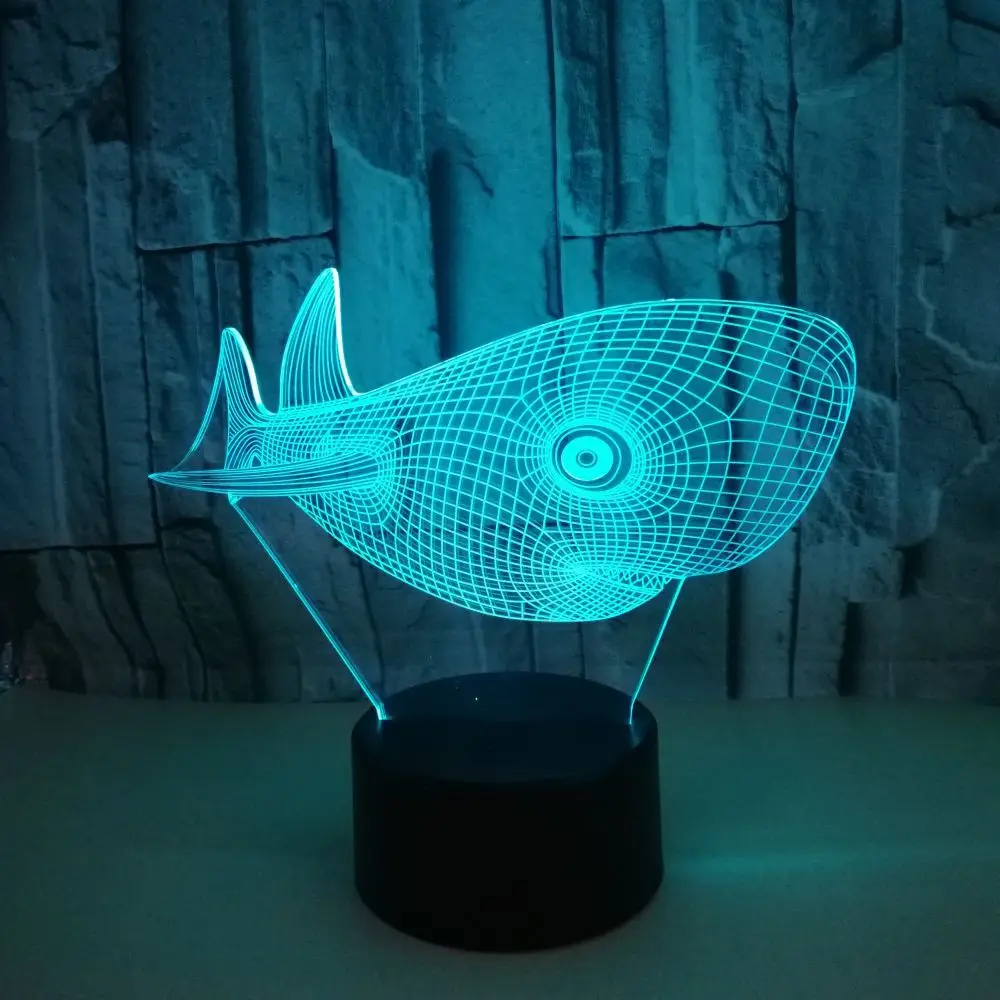 Симпатичные настольные лампы КИТ ночник детские животные Хамелеон Luminaria 3D лампа